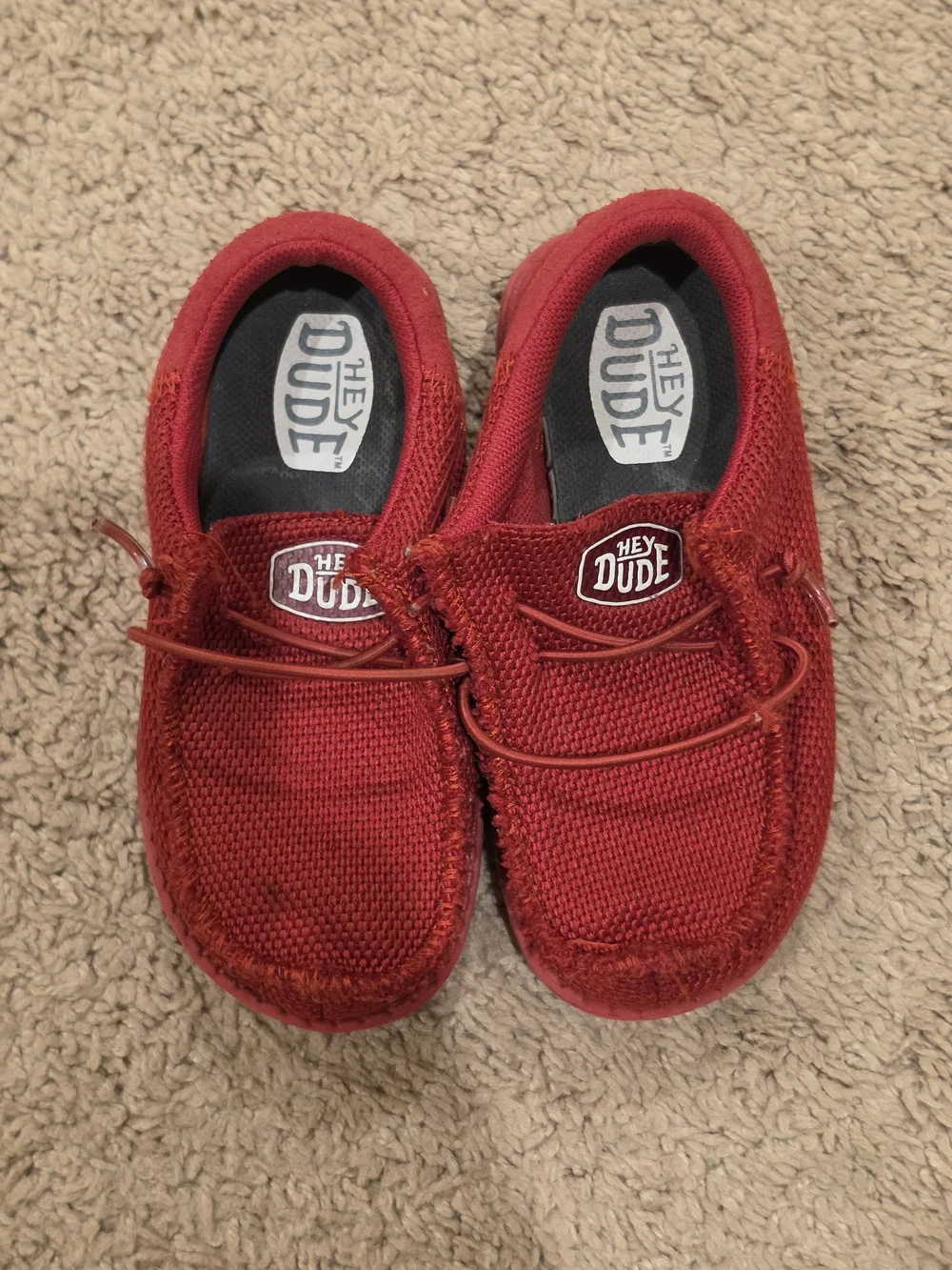 Hey Dude Kids Red Mesh Slip-On Loafers